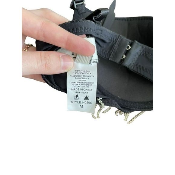 Glamourama No. 1 Los Angeles Rhinestone Fringe Rave Bra - Picture 4 of 5